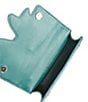 Color:Teal - Image 3 - Small Shoreditch Velvet Bow Crossbody Bag