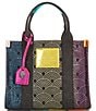 Color:Black - Image 1 - Small Southbank Geometric Pattern Tote Bag