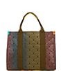 Color:Green - Image 2 - Small Southbank Geometric Pattern Tote Bag
