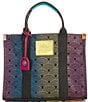 Color:Charcoal - Image 1 - Small Southbank Ombre Rainbow Tote Bag