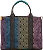 Color:Charcoal - Image 2 - Small Southbank Ombre Rainbow Tote Bag