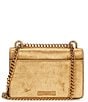 Color:Gold - Image 2 - Small Velvet Crystal Bow Crossbody Bag