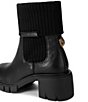 Kurt Geiger London Snug Foldover Sock Leather Eagle Ornament Chunky Ankle Booties - Image 5