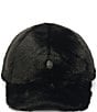Kurt Geiger London Solid Mink Faux Fur Baseball Cap - Image 1