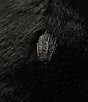 Kurt Geiger London Solid Mink Faux Fur Baseball Cap - Image 4
