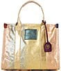 Kurt Geiger London Southbank Geometric Pattern Tote Bag, Color:Gold - Image 1