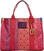 Kurt Geiger London Southbank Geometric Pattern Tote Bag, Color:Red - Image 1