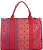 Kurt Geiger London Southbank Geometric Pattern Tote Bag, Color:Red - Image 2