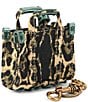 Kurt Geiger London Southbank Keyring Bag Charm, Color:Brown Leopard - Image 2