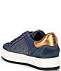 Color:Blue - Image 3 - Southbank Tag Denim Platform Sneakers