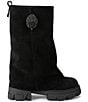 Kurt Geiger London Stomp Foldover Suede Mid Calf Biker Boots - Image 1
