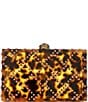 Kurt Geiger London Tortoise Rhinestone Embellished Box Clutch, Color:Dark Brown - Image 1