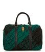 Kurt Geiger London Tweed Kensington Boston Satchel Bag, Color:Green - Image 1