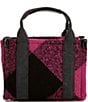 Kurt Geiger London Tweed Small Southbank Tote Bag, Color:Pink - Image 2