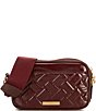 Kurt Geiger London Two Zip Kensington Quilted Leather Camera Crossbody Bag, Color:Red - Image 2