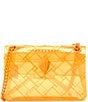 Kurt Geiger London Vinyl Mini Kensington Convertible Crossbody Bag, Color:Orange - Image 1
