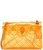 Kurt Geiger London Vinyl Mini Kensington Convertible Crossbody Bag, Color:Orange - Image 2