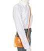 Kurt Geiger London Vinyl Mini Kensington Convertible Crossbody Bag, Color:Orange - Image 3