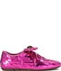 Kurt Geiger London Wembley Metallic Logo Ornament Leather Sneakers - Image 1