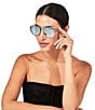 Color:Teal - Image 2 - Women's KGL1002 Shoreditch 60mm Aviator Sunglasses