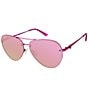 Color:Pink - Image 1 - Women's KGL1002 Shoreditch 60mm Aviator Sunglasses
