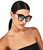 Color:Black Havana - Image 2 - Women's KGL1004 Regent Small 53mm Square Sunglasses