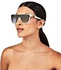 Color:Bone - Image 2 - Women's KGL1005 Regent 99mm Shield Sunglasses