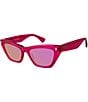 Color:Fuchsia - Image 1 - Women's KGL1006 Shoreditch Small 51mm Cat Eye Sunglasses
