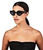 Color:Black - Image 2 - Women's KGL1007 Shoreditch Small 53mm Oval Sunglasses