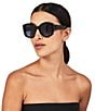Color:Black - Image 2 - Women's KGL1008 Shoreditch Large 53mm Oval Sunglasses