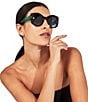 Color:Havana Green - Image 2 - Women's KGL1008 Shoreditch Large 53mm Oval Sunglasses