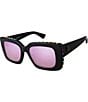 Color:Black - Image 1 - Women's KGL1009 Shoreditch 52mm Rectangle Sunglasses