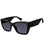 Color:Black - Image 1 - Women's KGL1010 Kensington 54mm Rectangle Gradient Lens Sunglasses