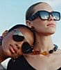 Color:Black - Image 3 - Women's KGL1010 Kensington 54mm Rectangle Gradient Lens Sunglasses