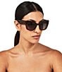 Color:Havana - Image 2 - Women's KGL1011B Kensington 52mm Havana Butterfly Sunglasses