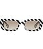 Kurt Geiger London Women's KGL1016 52mm Rectangle Sunglasses, Color:Black Stripe - Image 2