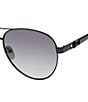 Kurt Geiger London Women's KGL1036 57mm Aviator Sunglasses, Color:Black - Image 3