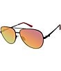 Color:Black Fuchsia - Image 1 - Women'sKGL1001 Shoreditch 62mm Mirrored Lens Aviator Sunglasses
