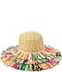 Kurt Geiger London Woven Straw Fringe Layered Brim Sun Hat - Image 2