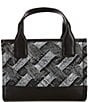 Color:Black - Image 2 - XS Kensington Black Denim Square Tote Bag