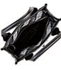 Color:Black - Image 3 - XS Kensington Black Denim Square Tote Bag