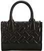 Color:Black - Image 2 - XS Kensington Square Leather Tote Bag