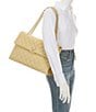 Color:Cream - Image 4 - Solid XXL Drench Kensington Leather Shoulder Bag