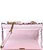 Color:Light Pastel Pink - Image 2 - XXL Pink Metallic Soft Quilted Leather Shoulder Bag