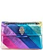 Kurt Geiger London Mini Kensington Metallic Rainbow Striped Crossbody Bag - Image 1