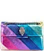 Color:Multi - Image 1 - Mini Kensington Metallic Rainbow Striped Crossbody Bag