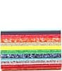 Color:Multi - Image 2 - Party Multi Stripe Rainbow Glitter Envelope Clutch