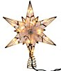 Kurt S. Adler 10.5#double; 10 Light 6-Point Gold Glittered Capiz Star Tree Topper - Image 3