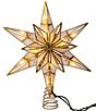 Kurt S. Adler 10.5#double; 10 Light 6-Point Gold Glittered Capiz Star Tree Topper - Image 1