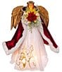 Kurt S. Adler 16#double; UL 10-Light Ruby Pomegrante Angel Treetop - Image 1
